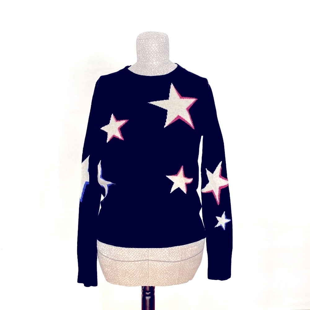 You are the Star! Banana Republic Merino Blend Sweater with Stars as fab as you!